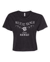 Load image into Gallery viewer, Waikiki Beach Cropped Tee
