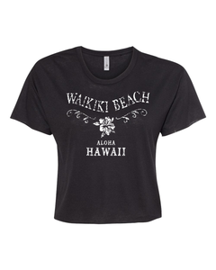 Waikiki Beach Cropped Tee