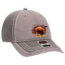 Load image into Gallery viewer, Volcanic Turtle Distressed Dad Cap
