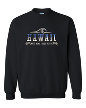 Load image into Gallery viewer, Hawaii Wave Embroidery Adult Crewneck
