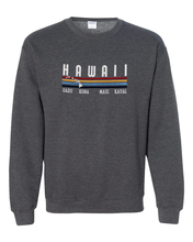 Load image into Gallery viewer, Rainbow Hawaii Embroidery Adult Crewneck
