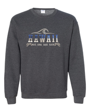 Load image into Gallery viewer, Hawaii Wave Embroidery Adult Crewneck
