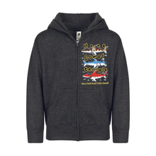 Load image into Gallery viewer, Shark Trouble Youth Zipper Hoodie
