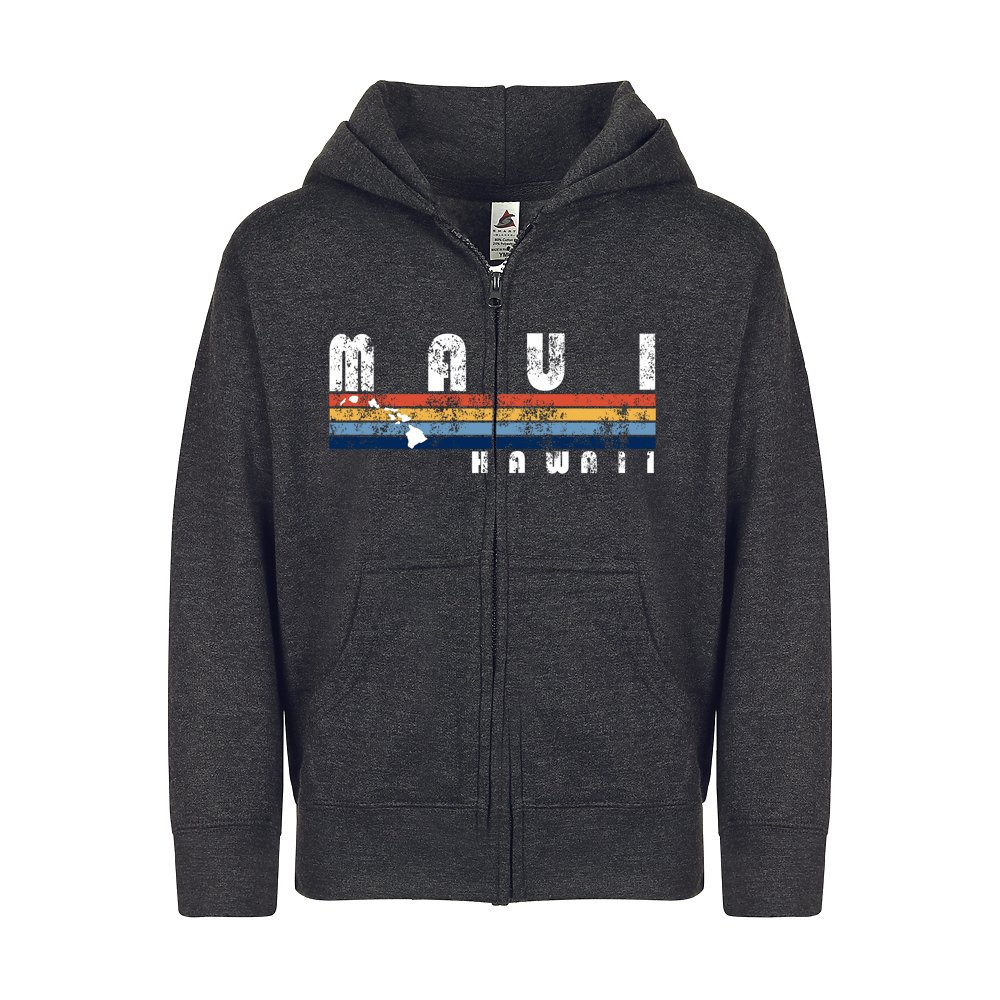 Rainbow Stripe Youth Zipper Hoodie