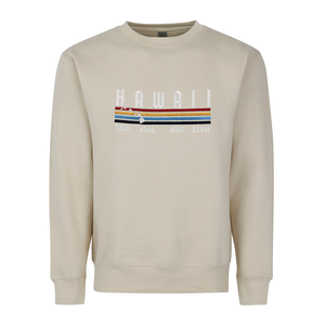 Rainbow Hawaii Embroidery Adult Crewneck