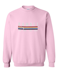 Rainbow Hawaii Embroidery Adult Crewneck