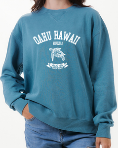 Garment Dyed Fleece Adult Crewneck