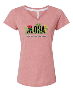 Tropical Aloha V-Neck