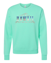 Load image into Gallery viewer, Hawaii Wave Embroidery Adult Crewneck
