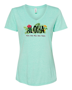 Tropical Aloha V-Neck