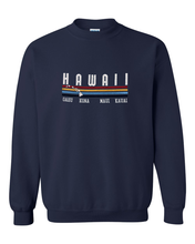 Load image into Gallery viewer, Rainbow Hawaii Embroidery Adult Crewneck
