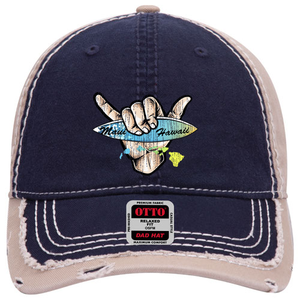 Shaka Surfboard Distressed Dad Cap