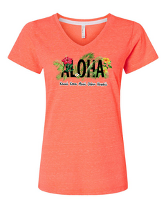 Tropical Aloha V-Neck