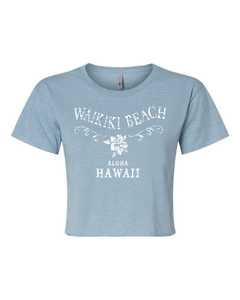 Waikiki Beach Cropped Tee