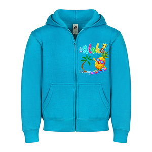 Surfing Pineapple Youth Zipper Hoodie