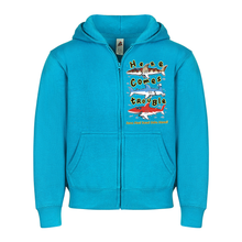 Load image into Gallery viewer, Shark Trouble Youth Zipper Hoodie
