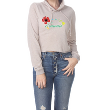 Load image into Gallery viewer, Hawaii Hibiscus Cropped Hoodie
