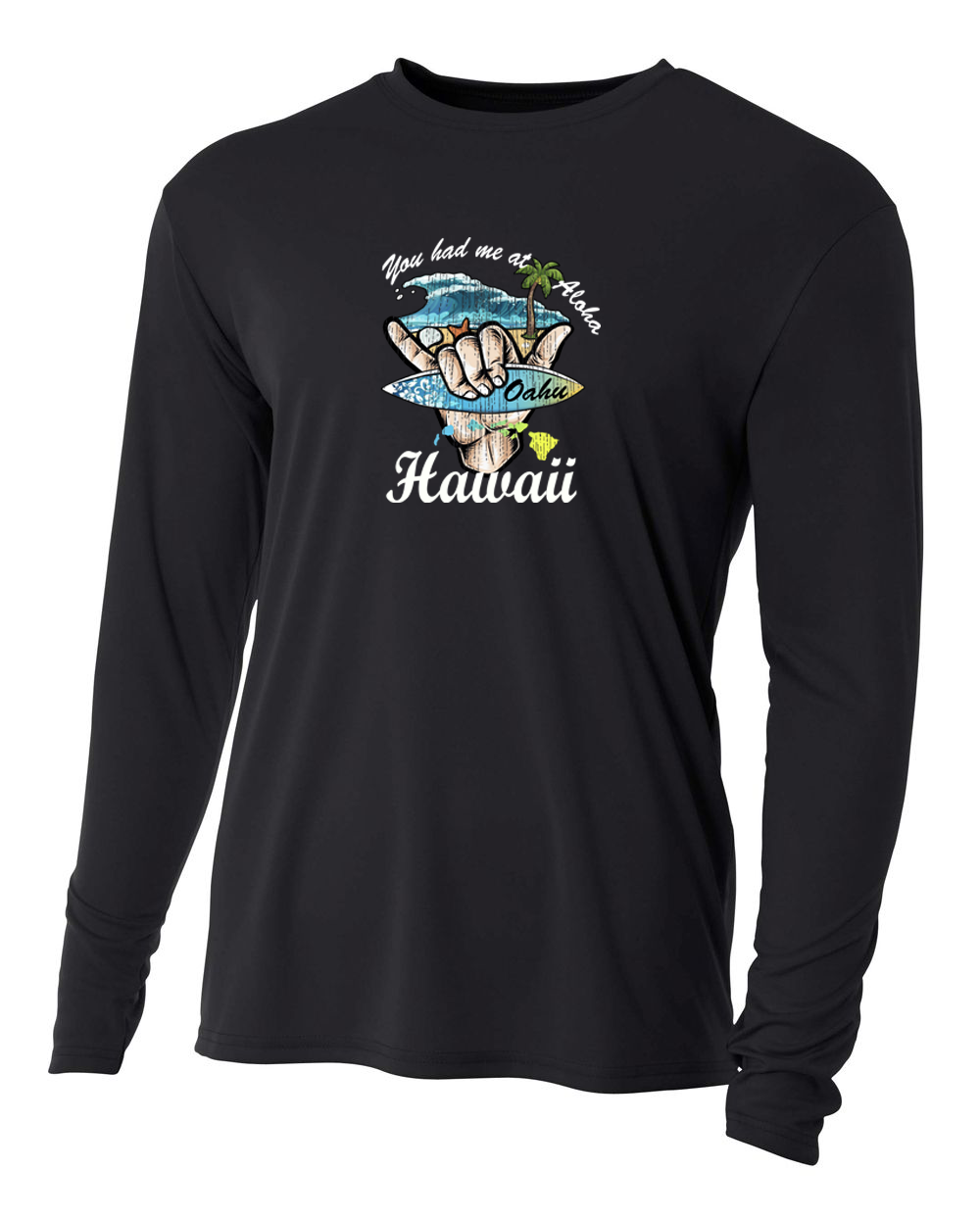 Wave Hang Loose Adult Athletic Long Sleeve