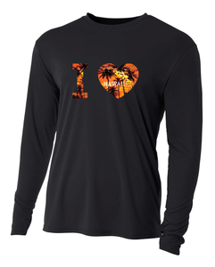 I Heart Hawaii Adult Athletic Long Sleeve