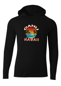 Rainbow Circle Surfboard Adult Athletic Hoodie