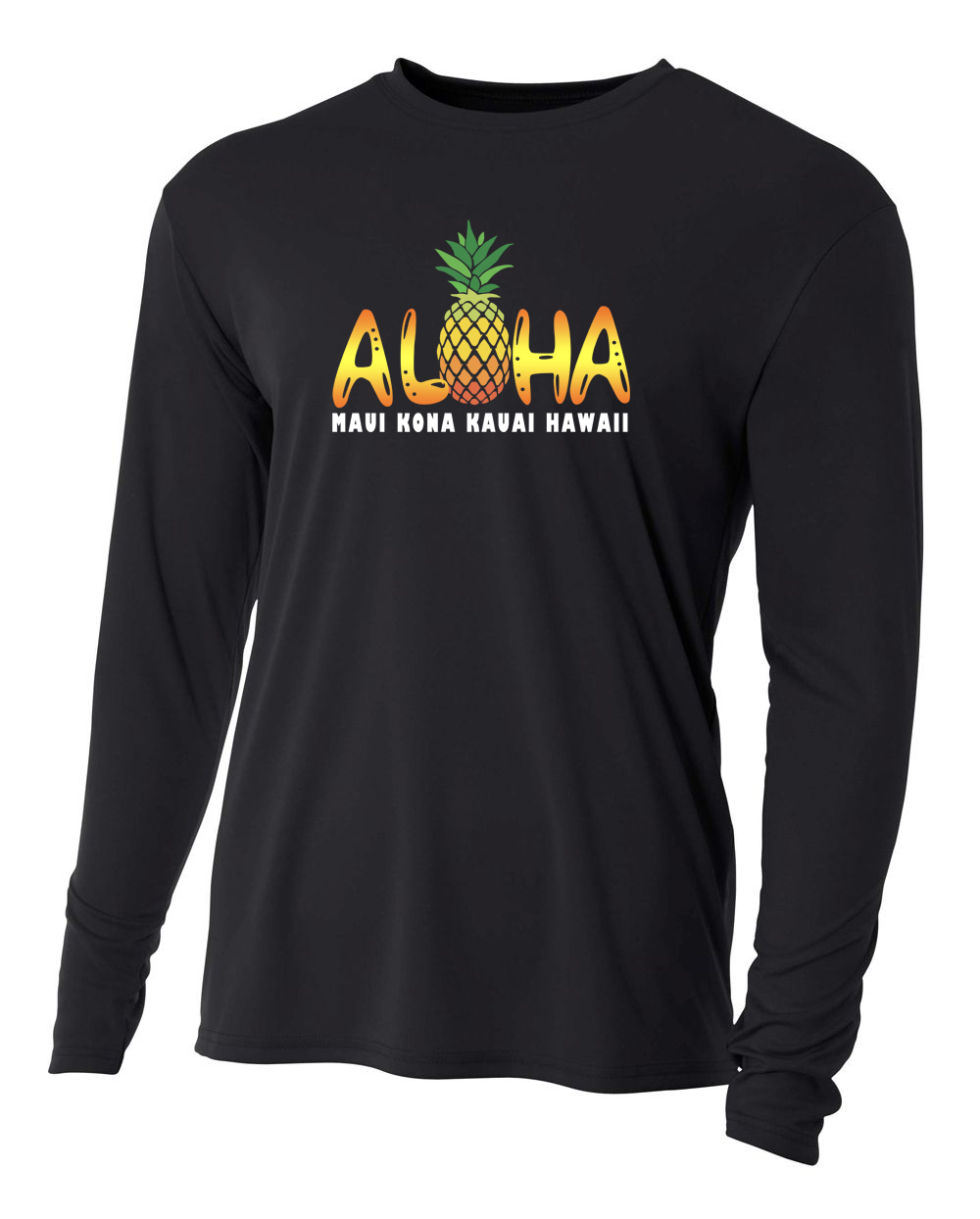 Aloha Pineapple Adult Athletic Long Sleeve