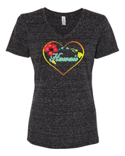 Load image into Gallery viewer, Hibiscus Heart on V-Neck
