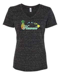 Hawaii Pineapple V-Neck