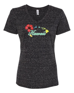 Hawaii Hibiscus V-Neck