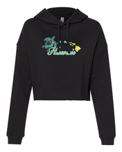 Load image into Gallery viewer, Hawaii Turtle Cropped Hoodie
