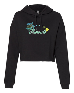 Hawaii Turtle Cropped Hoodie