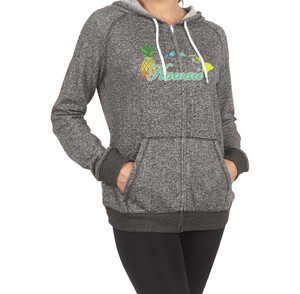 Hawaii Pineapple Zip Hoodie