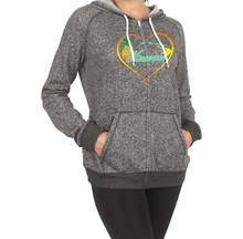 Load image into Gallery viewer, Pineapple Heart Zip Hoodie
