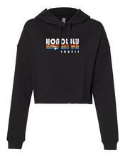 Load image into Gallery viewer, Rainbow Stripe Cropped Hoodie
