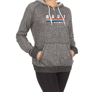 Rainbow Stripe Zip Hoodie