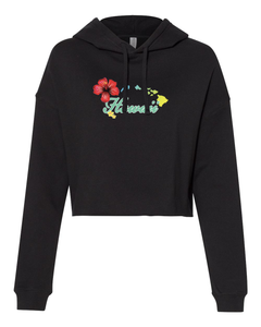 Hawaii Hibiscus Cropped Hoodie