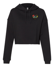 Load image into Gallery viewer, Hibiscus Heart Cropped Hoodie
