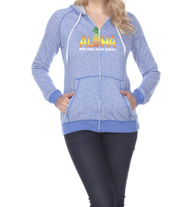 Aloha Pineapple Zip Hoodie