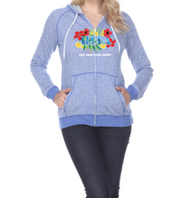 Load image into Gallery viewer, Floral Aloha Zip Hoodie
