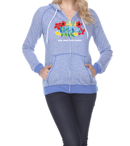 Floral Aloha Zip Hoodie