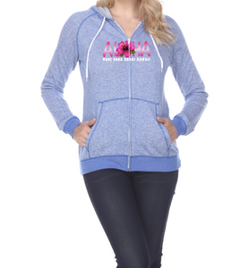 Aloha Hibiscus Zip Hoodie