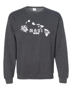 Hawaiian Map Adult Crewneck