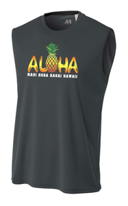 Aloha Pineapple Adult Athletic Muscle Tank