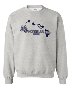 Hawaiian Map Adult Crewneck