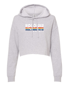 Rainbow Stripe Cropped Hoodie