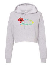 Load image into Gallery viewer, Hawaii Hibiscus Cropped Hoodie
