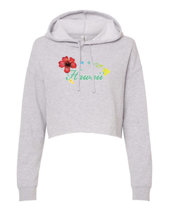 Hawaii Hibiscus Cropped Hoodie