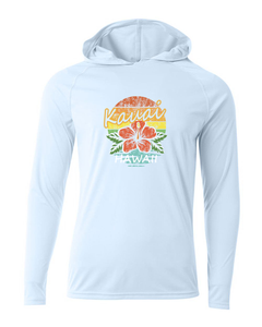 Rainbow Hibiscus Adult Athletic Hoodie