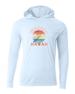 Rainbow Circle Surfboard Adult Athletic Hoodie