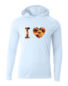 I Heart Hawaii Adult Athletic Hoodie