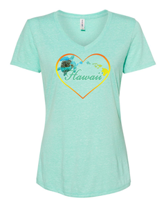 Turtle Heart on V-Neck